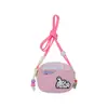 Bolsa de Ombro Única de Cachorrinho Desenho Animado Fofo para Meninos e Meninas Bolsa Transversal Mini Estilosa de Xadrez Nova Carteira de Moedas Infantil