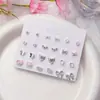 2025 Nuevo Venta Caliente Suministro Pendientes de Aguja de Plata de Ley 925 Pendientes Creativos Estilo Coreano Nicho Pendientes Mini de Corazón para Mujer