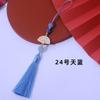 Lingzhenxin Abanico Blanco con Borlas para Orejas Colgante con Orejas Hanfu Antiguo, Colgante para Cheongsam, Accesorios para Teléfono Móvil, Colgante Pequeño