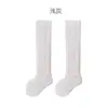 Meias de Verão de Cor Lisa Acima do Joelho para Crianças Anti-Mosquito Algodão Penteado Cano Longo Masculino e Feminino Bebê Meias de Malha para Bebê Recém-Nascido Ultra Finas