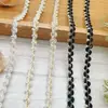 Nuevo Adorno de Encaje con Cuentas Hecho a Mano en Dorado y Plateado, Cinta de Perlas de Cristal con Pedrería en Forma de S Estilo Chanel, Materiales DIY para Decorar Qipao