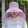 Sombrero para Ciclismo de Verano, Sombrero con Protección Solar, Velillo para Cubrir Cara y Cuello, Ala Ancha, Sombrero Integral para Mujer para Exteriores para Recoger Té