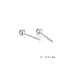 Colección 30 S999 Plata Fina Palito para Oreja de Plata Arete de Plata Bola Coreana Estrella Arete Pequeño Agujeros en las Orejas de Mujer Aguja para Oreja