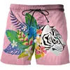 Pantalones de impresión digital 3D personalidad suelta moda transpirables coloridos estampado de plantas 2024 explosiones transfronterizas