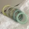 Lindo y Fresco Goma para el Cabello de Cable de Teléfono para Niñas, Nueva Cuerda para el Cabello Versátil y Duradera de Verano con un Toque de Alta Gama, Accesorio para el Cabello sin Marcas
