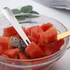 Tenedor de acero inoxidable de doble propósito tenedor de fruta tenedor de pastel de luna cuchara de helado creativa una cuchara de helado señal de pastel de luna vajilla festiva