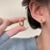 Aretes de Acero de Titanio con Estilo Hepburn Francés Retro Gota de Agua Luz Lujo Sensación de Alta Gama Aretes Elegantes para Mujer que Combinan con Todo