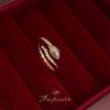 Anillo de Serpiente de Circonita Micro-Pavé Electrochapado en Oro de 18K Conservación del Color de Alta Calidad Anillo Abierto Ajustable Anillo de Dedo Índice de Alta Gama