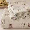 2026 Nueva Serie Sencilla de Algodón Lavado con Estampado de Dibujos Animados Sábana Individual