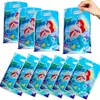 Platos de Papel, Servilletas, Mantel, Banderín de la Princesa Sirena Ariel, Artículos Desechables para Fiesta de Cumpleaños Infantil