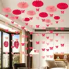 Decoração de Sala de Casamento, Sala de Estar, Quarto com Caractere Dupla Felicidade Decorações Penduradas no Teto para a Nova Casa dos Noivos Montagem do Local do Banquete de Noivado Suprimentos