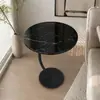 Mesa de centro pequena de sala de estar de luxo leve, mesa redonda pequena de varanda de sofá de apartamento pequeno, mesa de cabeceira criativa, mesa lateral estilo italiano