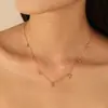 Collar Europeo y Americano Transfronterizo Nueva Estrella de Ocho Puntas Estilo Dulce y Fresco Ins Cadena para Clavícula de Avión Exquisita Joyería de Acero Inoxidable