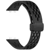 Adequado para Huawei Band 11 Fivela Magnética Dobrável Pulseira de Silicone Huawei Band 11 Pro Pulseira Respirável Porosa