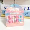 Unhas Wearable Personalizadas em Caixa Marinha com Diamantes para Crianças, Unhas Criativas, Unhas Wearable para Crianças, Unhas Postiças, Adesivos de Manicure, Desenhos Animados
