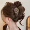 Presilhas de Cabelo de Pelúcia para Outono e Inverno para Mulheres com Cabelo Fino, Estilo de Luxo, Novo Modelo 2026, Presilhas para Meio Preso, Presilhas Tipo Tubarão para a Parte de Trás da Cabeça, Acessórios de Cabelo