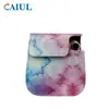 Adecuado para Funda Protectora Polaroid Mini11, Bolso Retro de Cuero para Cámara, Funda de Cuero PU, Bolso de Hombro Azul Pastel