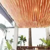 Cortinas de Teto Onduladas Coloridas da Moda Acionadas pelo Vento Cortinas de Exterior para Pátio Quebra-Sol Hospedaria Restaurante Ponto Cênico Cortinas de Tecido Decorativo Superior