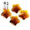 Un lote de vidrio/vidrio con certificación de protección ambiental 14 mm Estrella de cinco puntas de cristal amarillo púrpura accesorios de joyería DIY