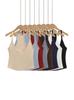 Camisola de Verano para Mujer Ropa Interior sin Espalda Acanalada Ajustada Sexy Realzadora de Busto Camisola Delgada