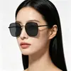 Gafas de sol de metal de moda para mujer, estilo nuevo, gafas con protección UV para hombre de cara grande, gafas de sol para conducir
