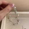 Pulseira de Gipsófila Dupla Camada Pérola para Bebê Menina Design de Nicho de Luxo Leve Pulseira de Alta Qualidade Outono e Inverno Celebridade da Internet Pulseira Elegante