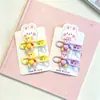 Pinzas de pelo coloridas de oso estilo coreano sin costuras que no dañan el cabello, lindas pinzas laterales de dibujos animados para niñas pequeñas, pinzas de cocodrilo coloridas, accesorios para el cabello