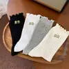 Calcetines Verano Estilo Delgado Mujer 2026 Nuevos Calcetines Blancos de Media Pantorrilla Estilo Primavera Calcetines Hinchados estilo Coreano ins Malla Transpirables Absorbentes de Sudor