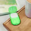 Hojas de jabón, escamas de jabón, jabón para lavarse las manos, hojas de jabón en caja, hojas de jabón desechables para exteriores, jabón mini portátil para viaje y hotel
