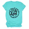 SÉ AMABLE EN UN MUNDO Camiseta casual de manga corta con cuello redondo para mujer Amazon eBay tienda independiente