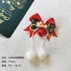 Novo Grampo de Cabelo Laço de Natal Crianças Bola Branca de Cabelo Papai Noel Rena Sino Grampo de Cabelo Adorno de Festa para Mulheres