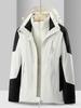 Chaquetas de Primavera, Otoño e Invierno para Hombres y Mujeres, Ropa Gruesa para Exteriores y Montañismo de Pareja Tres en Uno, Chaquetas Gruesas a Prueba de Viento y con Terciopelo