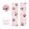 Yanji Pet Cinta Blanca Tinta Serie Poesía Lírica Rosa Pegatinas para Diario DIY Temática Rosa 6 Diseños
