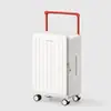 Maleta Grande Personalizada de 24 pulgadas para Mujer con Apertura Lateral, Asa Ancha, Marco de Aluminio, Ruedas Silenciosas Duraderas, Cerradura de Contraseña, Maleta de Viaje