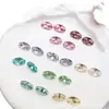 K9 Estilo Huazi Facetado Colorido 6*10 Formato de Ovo de Pombo Pontiagudo Brilhante Costas Pontiagudas Alta Qualidade Luxo Leve Decorações de Strass para Nail Art