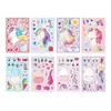 Stickers Holográficos Transfronterizos de Sirena Cambiantes para la Cara Ins Láser DIY Libro de Mano Rompecabezas Impermeables Lindos de Dibujos Animados para Niños