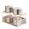 Estante de Almacenamiento de Escritorio Cafetera Organizador Multicapa Aparador Bocadillos Bolsitas de Té Tazas de Agua Estante de Almacenamiento de Gran Capacidad