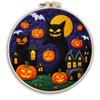 Ins Venta Caliente Halloween Fantasma Calabaza Decoración de Fieltro Colgante para Niños Dibujos Animados Poke Fieltro de Lana Agujado Bordado a Mano Poke