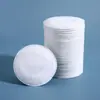 Algodão Cosmético Redondo Personalizado OEM com Borda Selada Algodão Puro com Furos Removedor de Maquiagem Algodão Lenços de Maquiagem Venda por Atacado Suporta Processamento de Várias Marcas