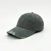 Boné de Baseball Retro Americano com Design Desgastado e Desfiado, Cor Sólida Unissex Estilo Novo, Marca Tendência Versátil e Afina o Rosto