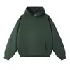Colección de sudaderas de otoño e invierno: Sudadera con capucha, cuello redondo, cierre de cremallera, color liso, con estampado de logo, peso pesado de forro polar de 380 g, moderna y versátil