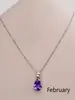 Conjunto de collar y aretes transfronterizos europeo y americano piedra de nacimiento de diciembre circonita acero inoxidable colgante de gota