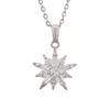 Collar de Acero de Titanio Estrella para Mujer con Colgante de Copo de Nieve de Zirconia Cristal, Clavícula Incrustada con Diamantes, Collar de Cadena de Hueso de Serpiente, Collar de Copo de Nieve