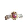 Anel de Diamante Prata s925 Cravejado Citrino Natural Topázio Azul Luz da Lua Azul Opala Negra Caibao Joias Vivas