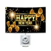 Banner de Año Nuevo 2027 Personalizado Fondo Feliz Año Nuevo Amazon Fiesta en Casa Bandera para Fiesta al Aire Libre