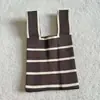 Bolso de Mano Grueso de Alto Peso Estilo Ins, Bolso Tote de Moda, Bolso Cubo Sencillo, Bolso Tejido para el Día de la Diosa