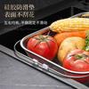 Fregadero retráctil de acero inoxidable 304 con escurridor, multifuncional, para cocina, para lavar verduras, con rejilla para guardar cuencos, palillos y platos.