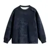 Sudadera con cuello redondo de manga larga tie-dye de algodón chino de marca de moda Otoño/Invierno 2026 para hombre, chaqueta con cuello acanalado, chaqueta de manga larga para hombre