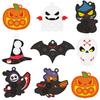 Llavero transfronterizo de Halloween con forma de roedor pionero, colgante de calabaza fantasma, juguete de descompresión musical con burbujas para los dedos.