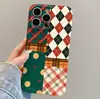 Adecuado para Apple 16/17 Pro Max Dopamina Estilo Fresco 14 Película Funda de Teléfono 15 Pro Patchwork Cuadros Colorido
